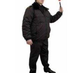 Костюм охранника Гриф утепленный черный Арго+