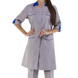 Халат ТОР100 Фрезия серый/василек 52-54/170-176