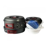 Набор посуды 2-3 персоны TRC-024 анодированный алюм Tramp