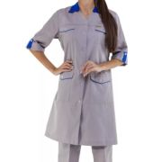 Халат ТОР100 Фрезия серый/василек 48-50/158-164