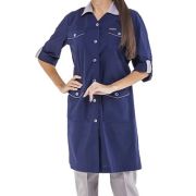 Халат ТОР100 Фрезия т. синий/серый 52-54/170-176