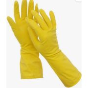 Перчатки латексные уплотненные желтые M КНР