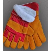 Перчатки спилковые утепленные комбинированные кнр