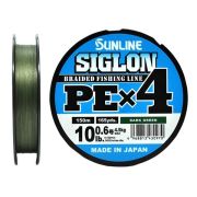 Шнур SUNLINE PE X4 150m Dark Green #0.8 0.153 mm SIGLON
